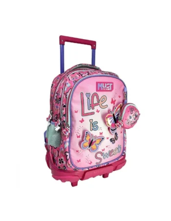 Sac à Dos à Roulettes Trolley Must Team, Life Is Sweet - Réf.586258