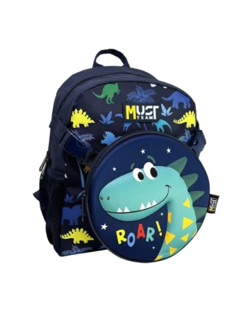 Sac à Dos Must Team Maternelle avec Sac Epaule, Dino - Réf.586344