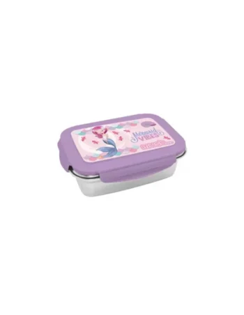 Boite à Goûter Alimentaire MUST Mermaid Vibes 900ml avec fond en Acier Inoxydable - Réf.585751