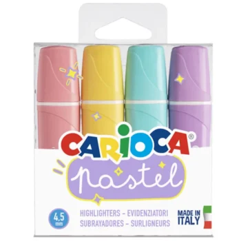 PochetteDe 4 Surligneurs Memolight Pastel - Carioca