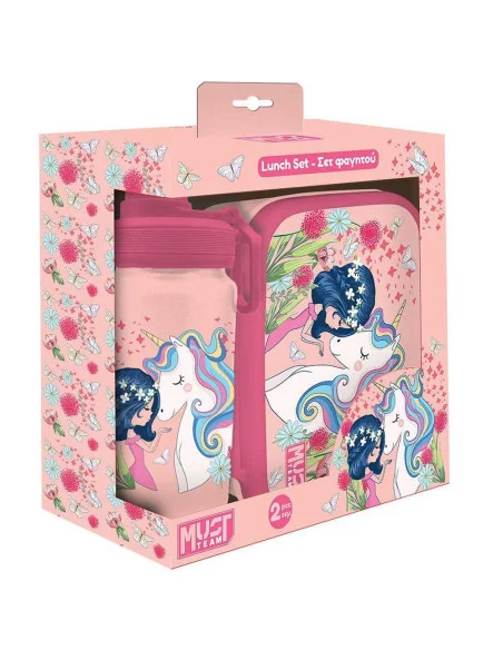 coffret-boite-à-goûter-alimentaire-bouteille-à-eau-must-team-unicorn-réf587512