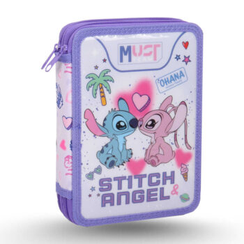 Trousse Plat 2 Compartiments - Must Team Disney - Stitch – Angel